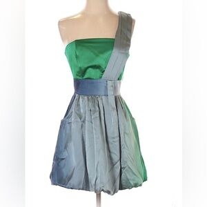 Voom By Joy Han silk one shoulder mini dress NWT